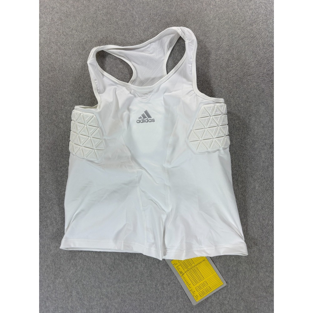NWT Adidas Padded Football Basketball Rib Protection Shirt Mens 3XL Tall White